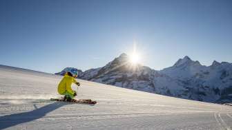 Skifahren bei Sonnenschein
